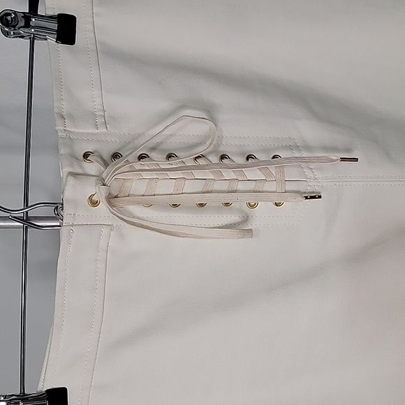 JCREW tie up knee length skirt in ivory Sz 4 EUC - Picture 2 of 7